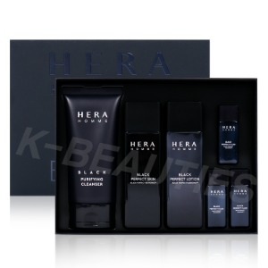 헤라 옴므 블랙 퍼펙트 3종 세트 (스킨+로션+클렌저) 선물포장 쇼핑백 구매가능